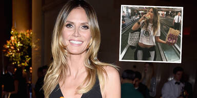 Heidi Klum isst Burger