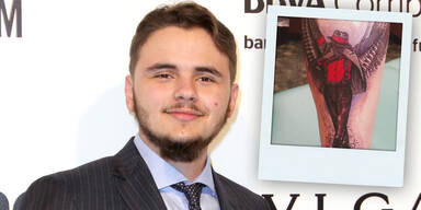 Prince Michael Jackson zeigt sein Tattoo