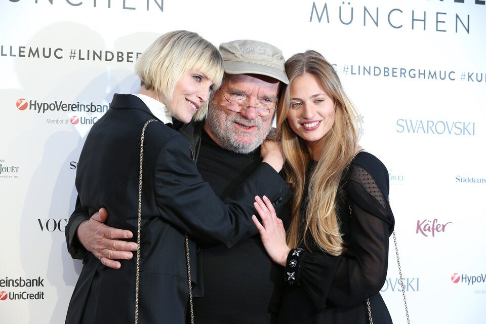 Nadja Auermann mit Peter Lindbergh und Tochter Cosima.