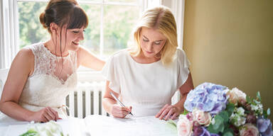 Lesbisches Paar Homo-Ehe