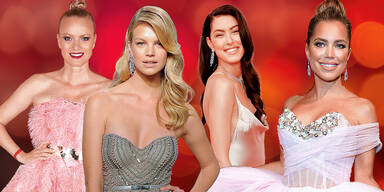 Opernball Models Roben Franziska Knuppe Nadine Leopold Rebecca Mir Silvie Meis 