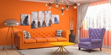 Orange Wandfarbe