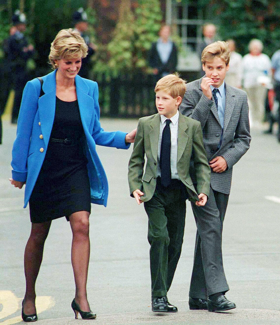 Prinzessin Diana mit William und Harry