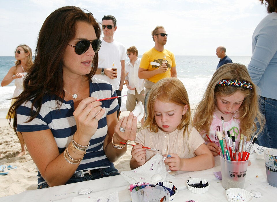 Brooke Shields mit ihren beiden Töchtern, 2007