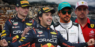 Monaco Formel 1 Perez Verstappen Alonso Leclerc