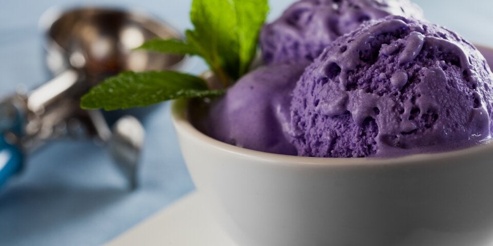 Ube Eiscreme aus der Yamswurzel
