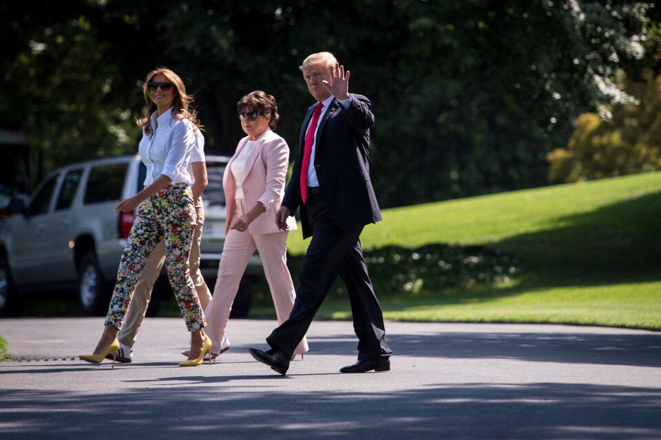 Melania Trump mit Mama Amalija und Donald Trump
