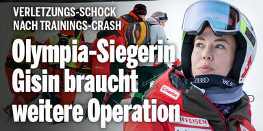 Verletzungs-Schock: Olympia-Siegerin Gisin braucht weitere Operation