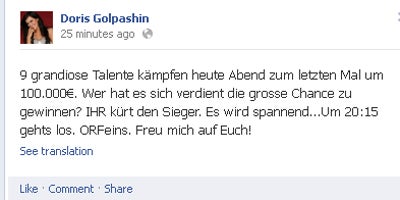 Doris Golpashin Facebook.Status