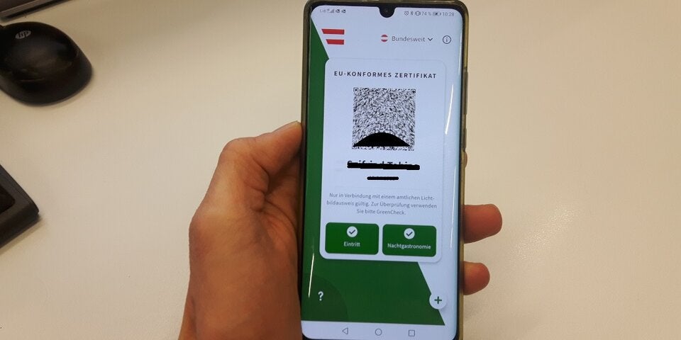 Grünen Pass für (Erst-)Geimpfte aufs Handy holen/ausdrucken