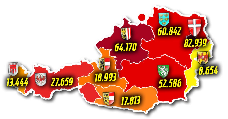 Grippe-Atlas: So krank ist Österreich