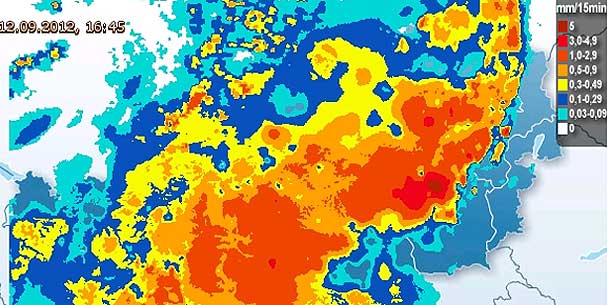 Temperatursturz und Starkregen in Österreich