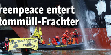 Greenpeace enterte Atommüll-Frachter