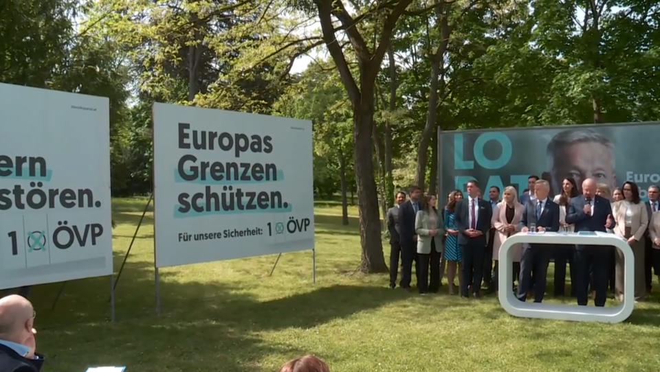 Wahlplakate von ÖVP für EU-Wahl