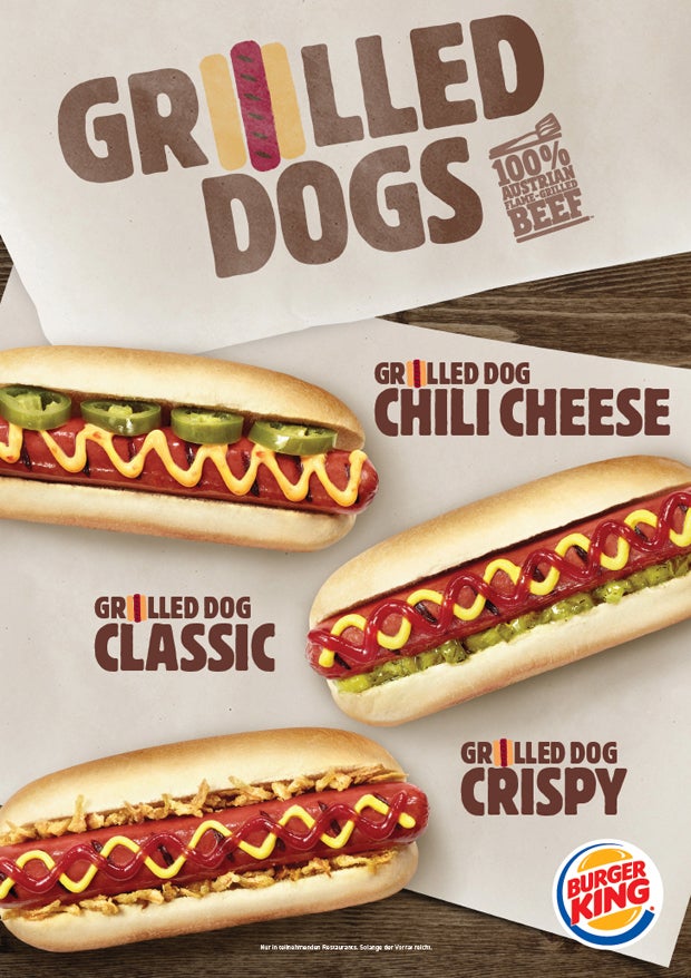 Grilled Dogs Burger King