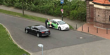 Gr&uuml;ne wechselt f&uuml;r Wahlkampf-Auftritt aus Audi A8 in Hybrid