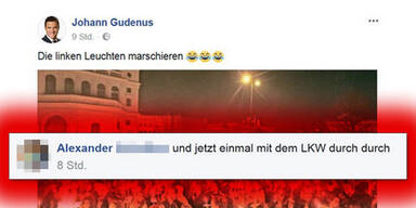 Gudenus-Follower ruft zu Anschlag auf Lichterkette auf