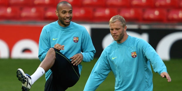 Gudjohnsen Henry Barcelona Training