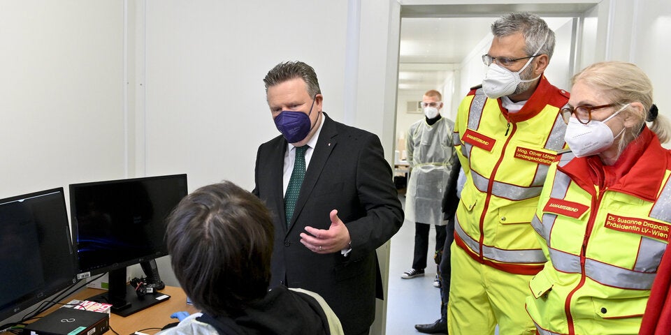 Michael Ludwig bei der Gurgelbox