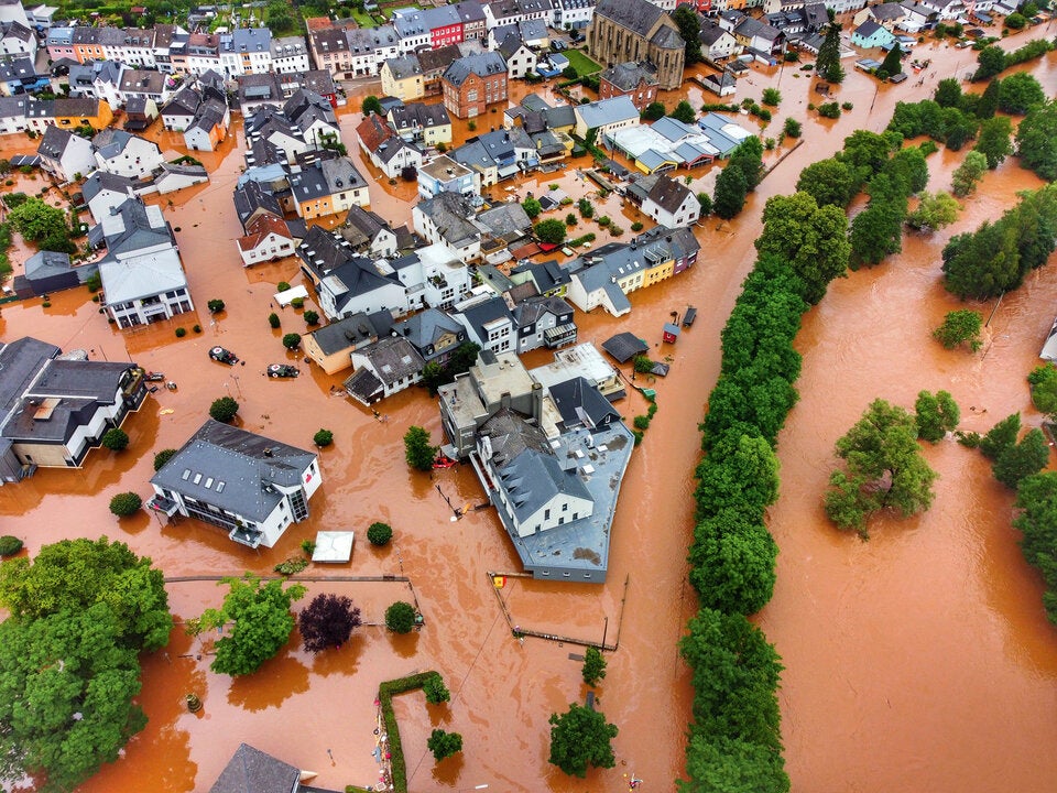 Häuser unter Wasser