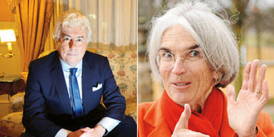 Ken Follet und Donna Leon