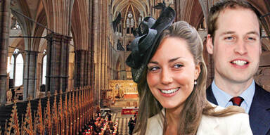 William & Kate vor Westminster Abby