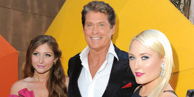 David Hasselhoff mit seinen Töchtern Taylor (l.) und Hayley