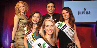 Miss NÖ 2011 - Lisa Bernhauser (M.), Magdalena Thanner (r.), Flora Hübl (2. v.l.), Missy May, Christian Schar.