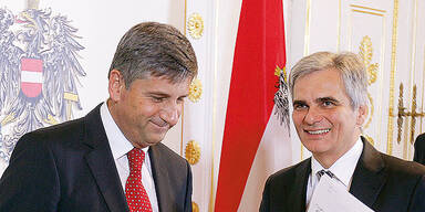 Michael Spindelegger (l.) und Werner Faymann