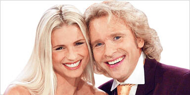 Thomas Gottschalk (R), Michelle Hunziker