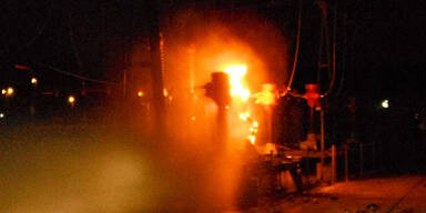 Brennender Spannungswandler Hollabrunn