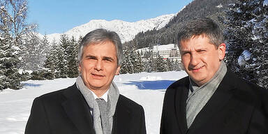 Faymann / Spindelegger / Weltwirtschaftsforum in Davos