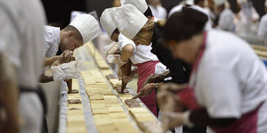 Längste Creme-Schnitte der Welt in Genf