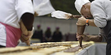 Längste Creme-Schnitte der Welt in Genf
