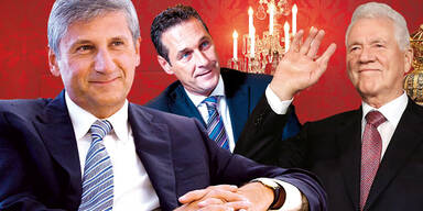 Michael SPINDELEGGER / H.C. STRACHE / Frank STRONACH