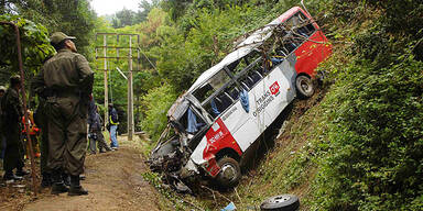 Fußball-Fans stürzen mit Bus in den Tod