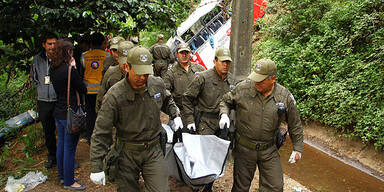 Fußball-Fans stürzen mit Bus in den Tod