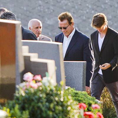 Arnold Schwarzenegger landet in Graz