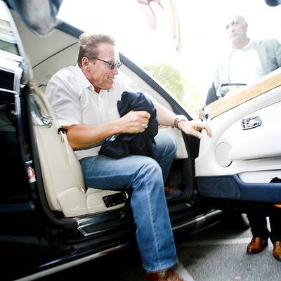 Arnold Schwarzenegger landet in Graz