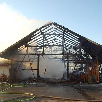 Stadl des Innbrucker Kranebitter Hofes komplett abgebrannt