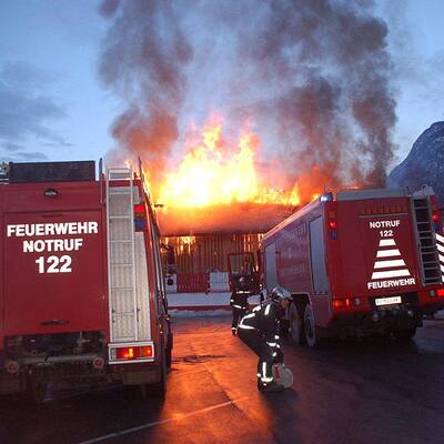 Stadl des Innbrucker Kranebitter Hofes komplett abgebrannt