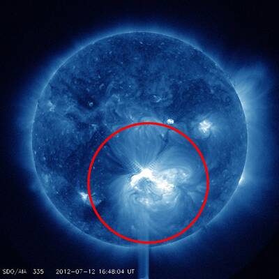 Starker koronaler Massenauswurf am 12. Juli 2012