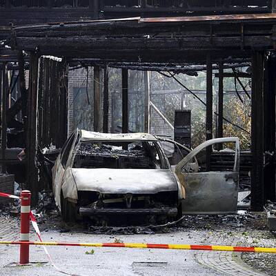 Historisches Rathaus in Waalre durch Feuer komplett zerstört