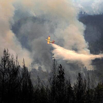 Griechische Feuerwehren im Großeinsatz