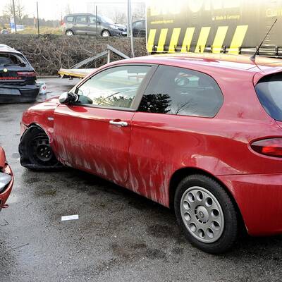 A1: Geisterfahrer rammt Polizeisperre