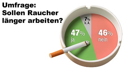 Sollen Raucher länger arbeiten?