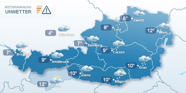Winter-Einbruch in Österreich
