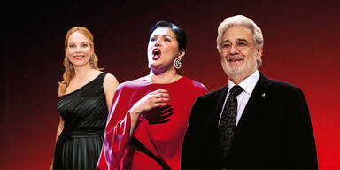 Elina Garanca,  Anna Netrebko,  Plácido Domingo