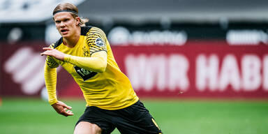 Dortmund-Torj&auml;ger Erling Haaland im Sprint