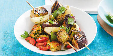 Halloumi-Gemuese-Spiesse